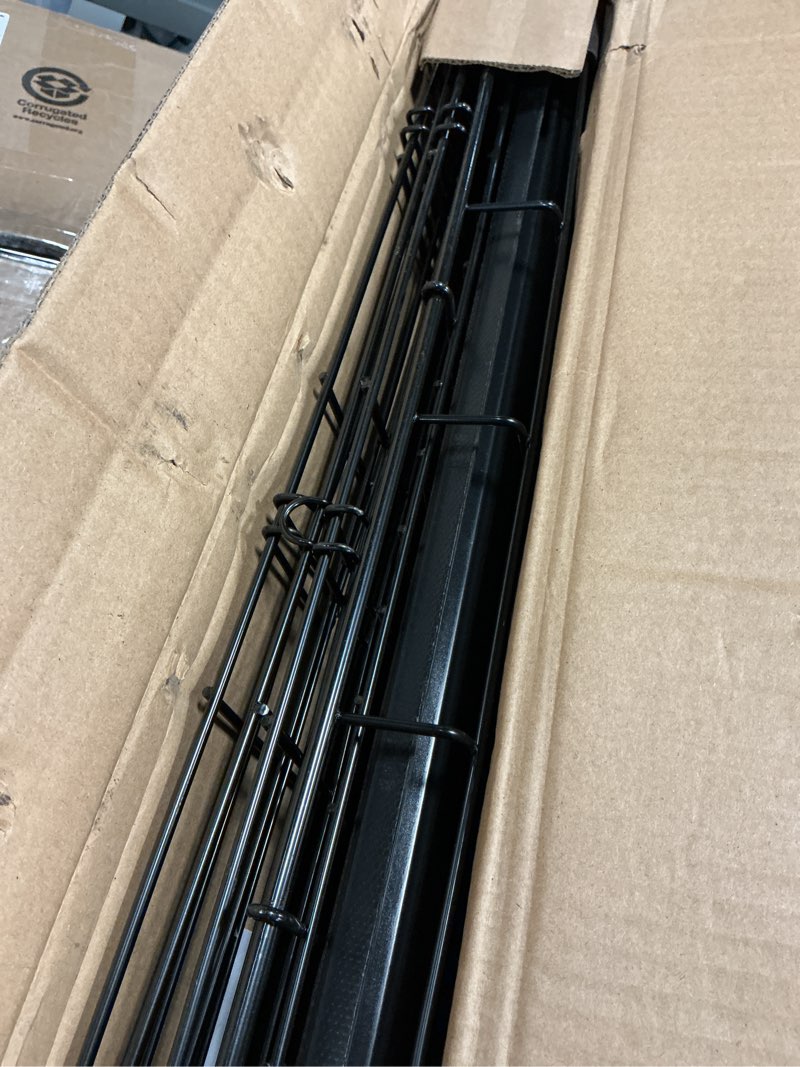 Condition photo showing Good Condition for midwest homes for pets 42-inch icrate for large breeds, 71-90 lbs, double door folding dog crate with divider panel, leak-proof tray & secure latches, portable, durable & easy to assemble 42.0"l x 28.0"w x 30.0"h black
