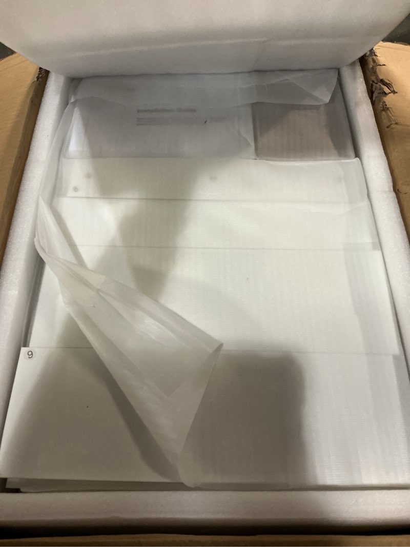 Condition photo showing Good Condition for White Wall Mount Cabinet, MDF Over The Toilet Storage Cabinet with Adjustable Shelves, Space Saver 2 Door Medicine Cabinet for Bathroom Laundry Kitchen, 19x 27in, No Paint Odor White 19x27