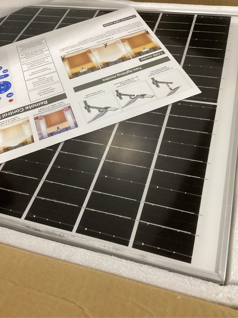 Condition photo showing Good Condition for Ofuray Of-10600w Solar Street Lights Outdoor,750000lm Solar Security Flood Lights Parking Lot Commercial with Motion Sensor, 6500k IP67 Street Dusk to Dawn with Remote Control for Street,Park,Barn