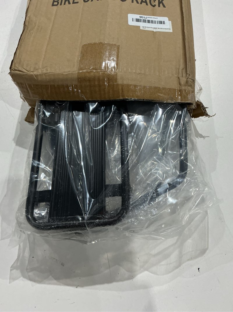 Condition photo showing Good Condition for rear bike rack with extra long shelf's arms,universal bike cargo rack,bicycle pannier rack with reflector and cargo net,touring carrier rack fit 26”-29” and 700c,bcr03