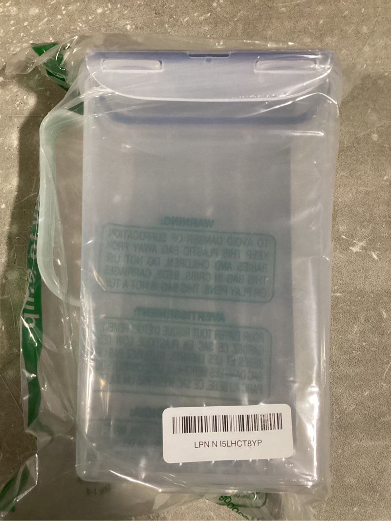 Condition photo showing Good Condition for locknlock aqua fridge door water jug with handle bpa free plastic pitcher with flip top lid perfect for making teas and juices, 2 quarts, clear 64 ounces clear