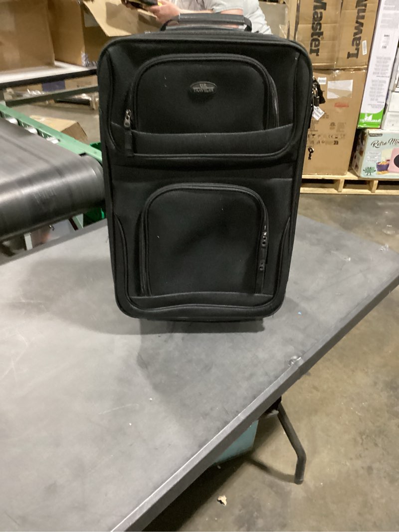 Condition photo showing Good Condition for u.s. traveler rio lightweight softside rolling carry-on suitcase, 2-wheel set, black black 2-wheel set (21"/14")