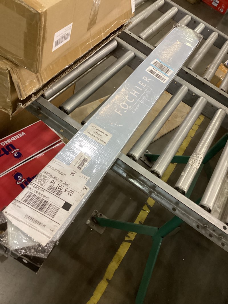 Condition photo showing New/Like New for FOCHIER F Laundry Drying Rack Wall Mounted Clothes Drying Rack Collapsible with 4 Aluminum Rods and Drilling Template Long Screwdriver Bit 60 lbs Capacity (White, 40") 40" White