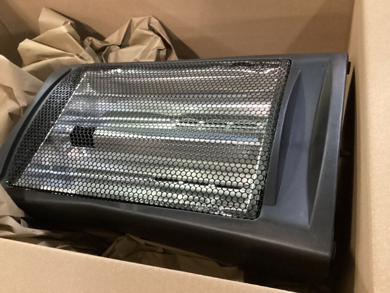 Condition photo showing Good Condition for ez-heat 1,500-watt radiant quartz tower space heater with dual heating settings, adjustable thermostat, overheat protection, safety tip over switch, mg-qgw15-607