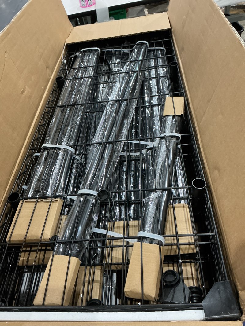 Condition photo showing New/Like New for h50c extra large clothes rack with cover, freestanding portable closet, covered clothing racks for hanging clothes, heavy duty garment rack, wardrobe closet with black cover max load 1350 lbs black rack with black cover