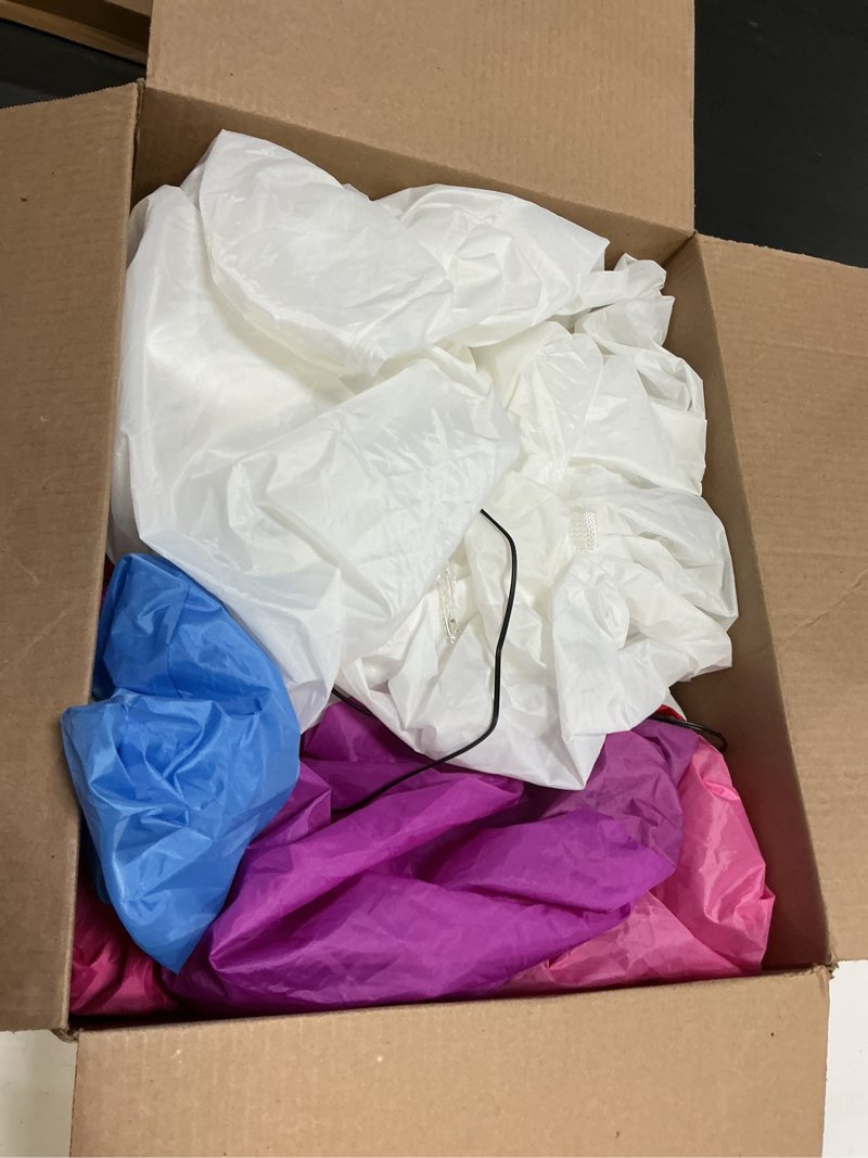 Condition photo showing As Is for 6.5 FT Giant Valentine Inflatable Hearts Decor, LED Light Up Heart Balloon with Cloud Base, Big Blow Up Yard Decoration for Wedding Proposal, Anniversary, Party - Outdoor & Indoor Use