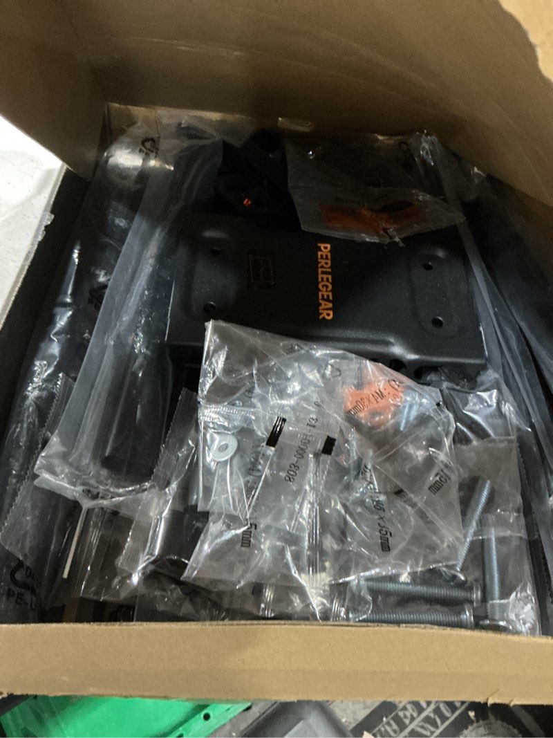 Condition photo showing As Is for perlegear ul listed full motion tv wall mount for 42-90" tvs up to 132lbs, heavy duty tv mount with dual articulating arms, tool-free smooth tilt, swivel, fits 16" studs, max vesa 600x400mm, pglf8 42-90 inch full motion tv wall mount