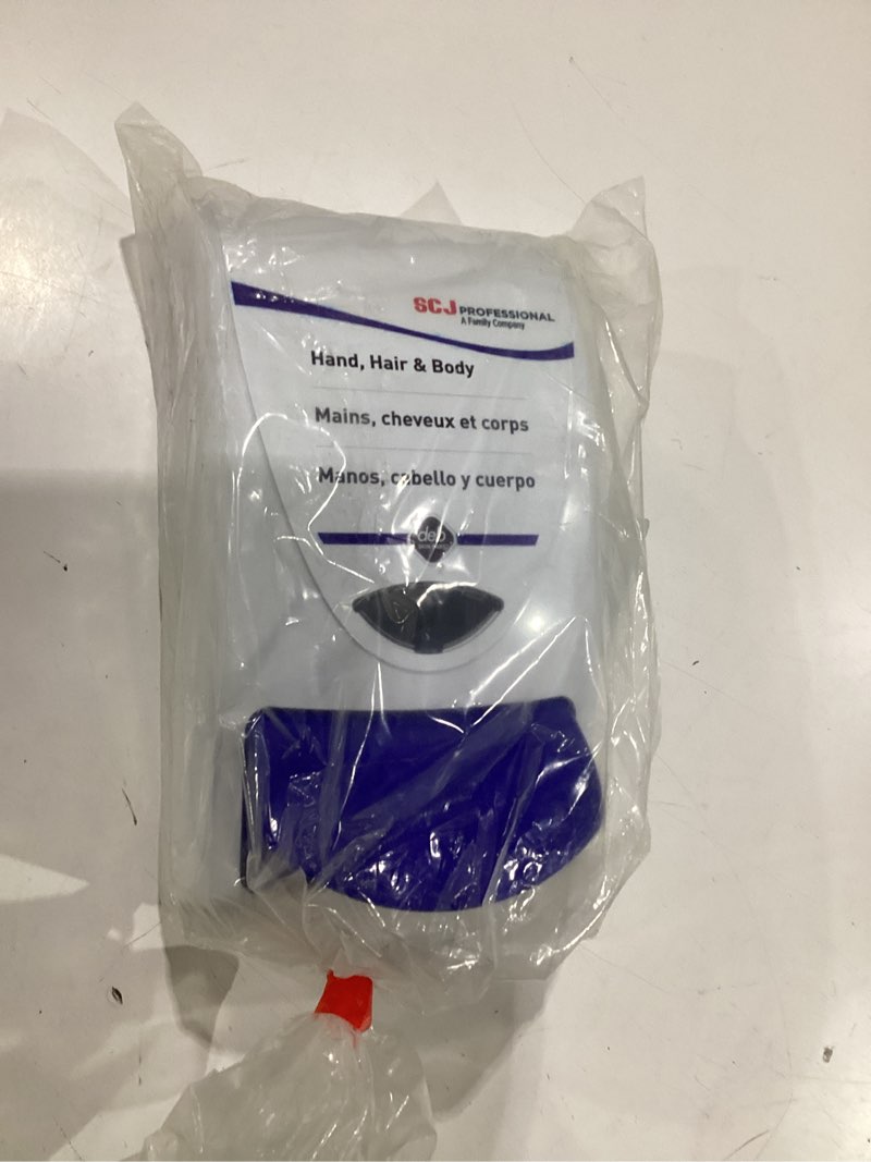 Condition photo showing New/Like New for sc johnson professional proline cleanse hand, hair & body dispenser, fits 1 liter hand, hair & body cleaner, white, 15 count, for professional use only