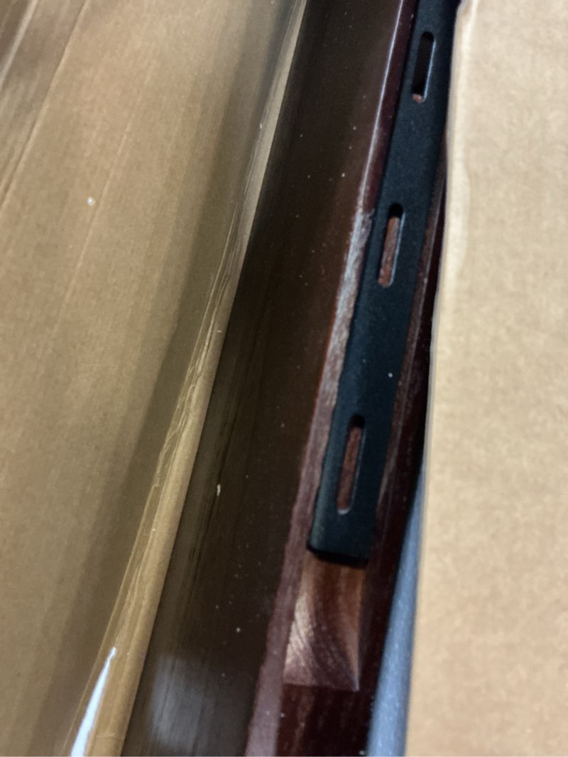 Condition photo showing As Is for fun memories rustic floating shelves for home decor, 8 inch deep floating shelf, solid wood floating wall shelves 30 inch long, deep wall shelves for bathroom, living room, walnut finsh, set of 2 red brown 30"w x 8"d