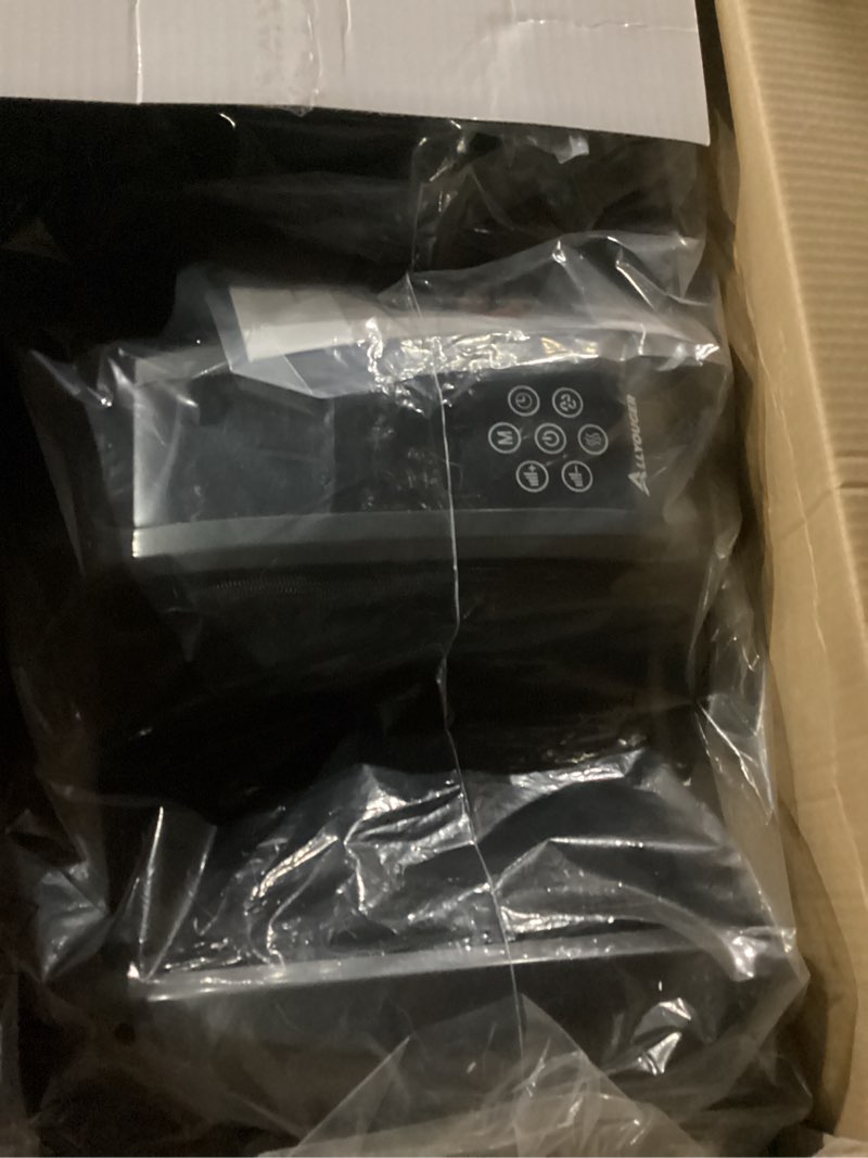 Condition photo showing As Is for ALLYOUGER Foot Massager with Heat - Shiatsu Deep Kneading Machine for Plantar Fasciitis, Neuropathy & Circulation - 5 Intensities, 4 Modes - Ideal Gifts for Women & Men Gray