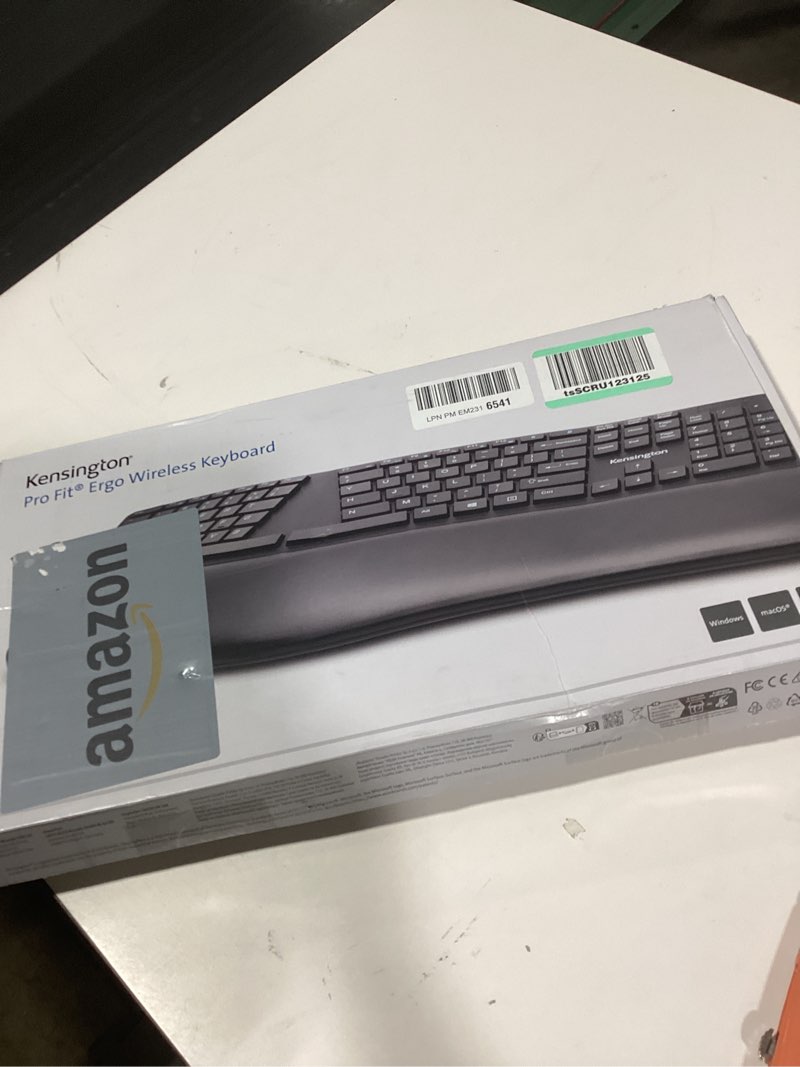 Condition photo showing New/Like New for Kensington Pro Fit Ergonomic Wireless Keyboard, Bluetooth - Black (K75401US)