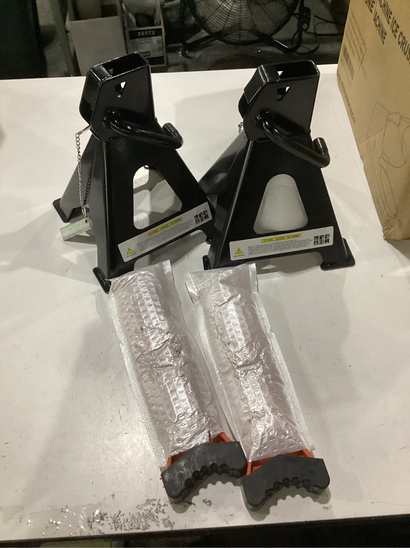 Condition photo showing New/Like New for jack stands, 3 ton (6,000 lbs) with double locking pins capacity car jack stand, adjustable height floor jack for lifting suv pickup truck car and utv/atv car lift, 1 pair