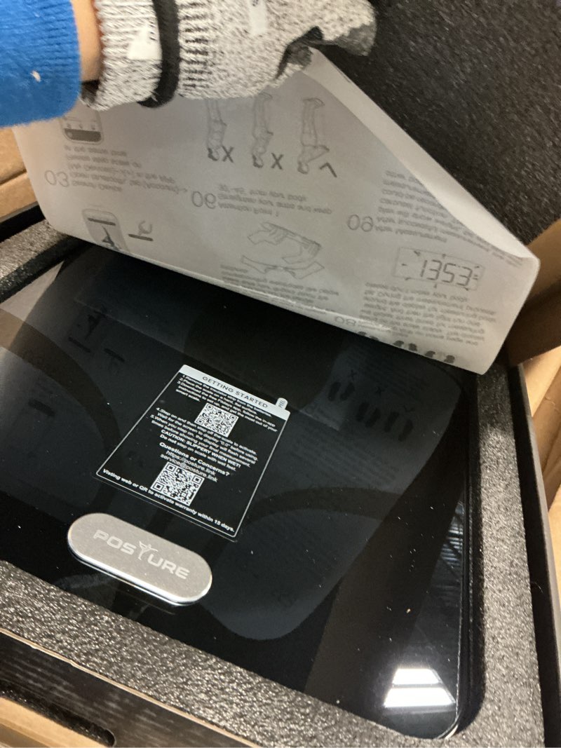 Condition photo showing Good Condition for Posture Scale for Body Weight and Fat, Digital Bathroom Scale BMI Weighing Bluetooth Body Fat Scale, 8 Electrode Smart Body Fat Scale, Full Body Composition Analyzer with Voice Prompt 16.34 x 14.65 x 2.17 inch