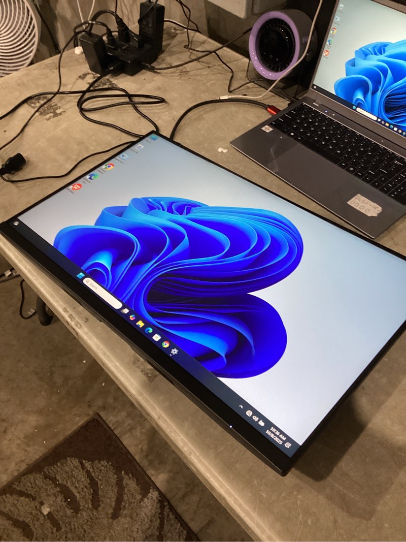 Condition photo showing Good Condition for amazon basics 27 inch monitor, fhd 1080p, 100hz, ips, built-in speakers, vesa compatible, usb ports, black 100hz 27"