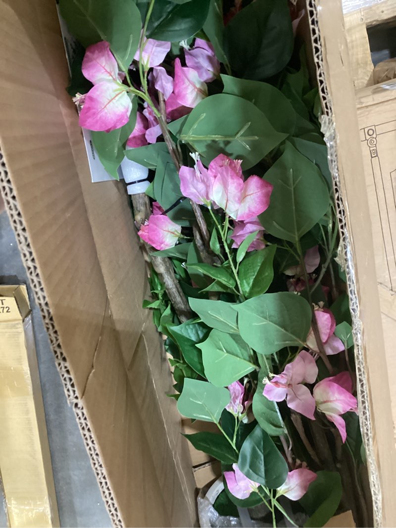 Condition photo showing New/Like New for 6ft artificial bougainvillea tree artificial tree tall potted fake bougainvillea trees for outdoor indoor lifelike potted faux plants with wood trunk and flowers office wedding home decor pink 6ft