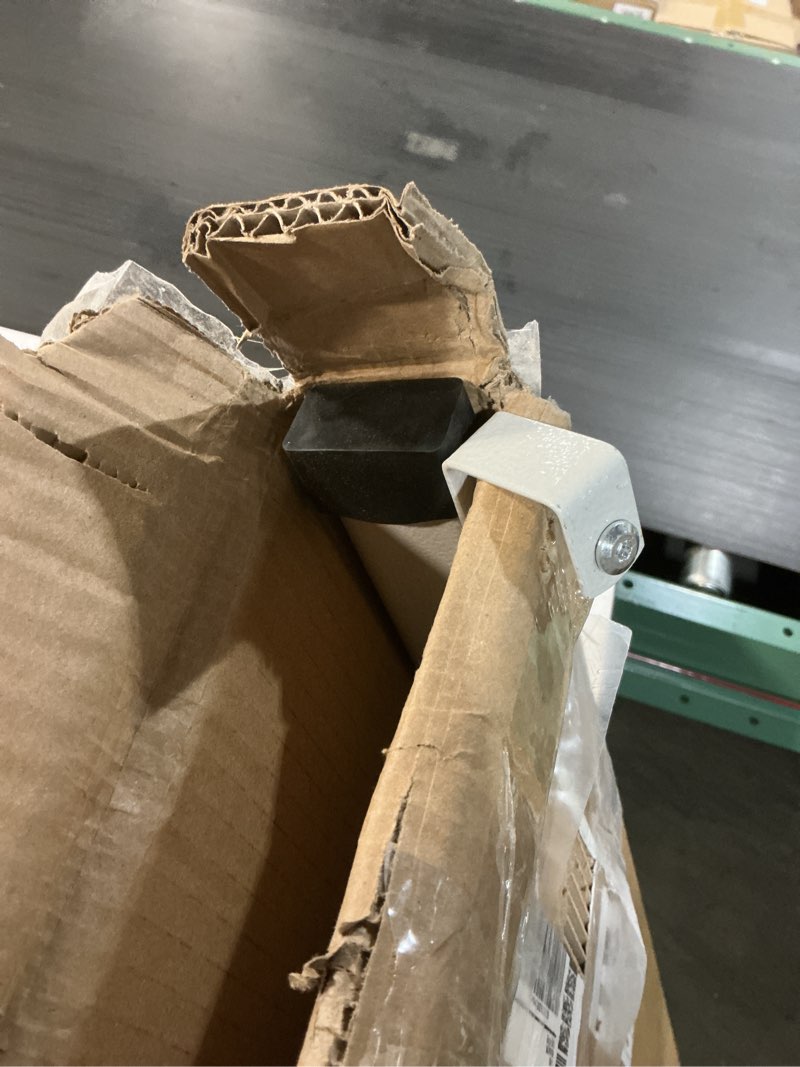 Condition photo showing As Is for jy performance rv bunk bed ladder, 55 inch anti-slip aluminum bunk ladder, heavy duty 330 lbs max capacity, extra wide foot steps, integrated hooks for camper motorhome trailer, white white 55 in