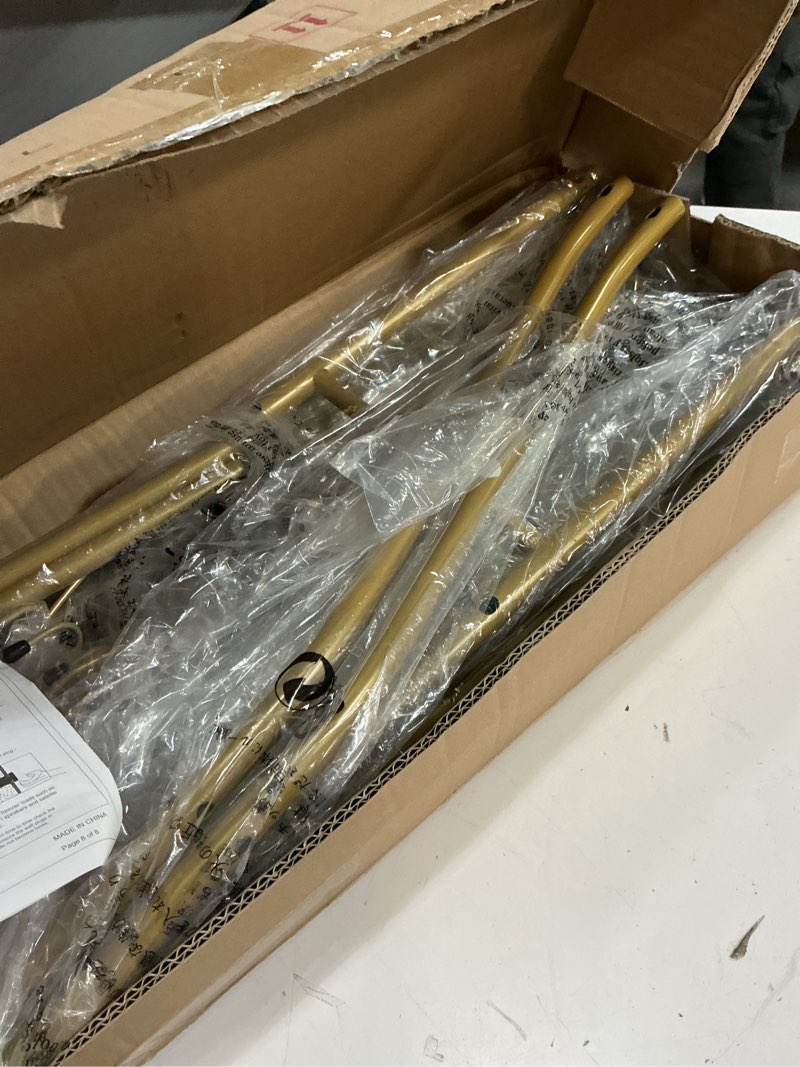 Condition photo showing Good Condition for HOME BI Over The Toilet Storage Shelf, 3-Tier Over Toilet Bathroom Organizer Rack, Freestanding Space Saver Toilet Stands with Hooks, Gold Gold 3-Tier