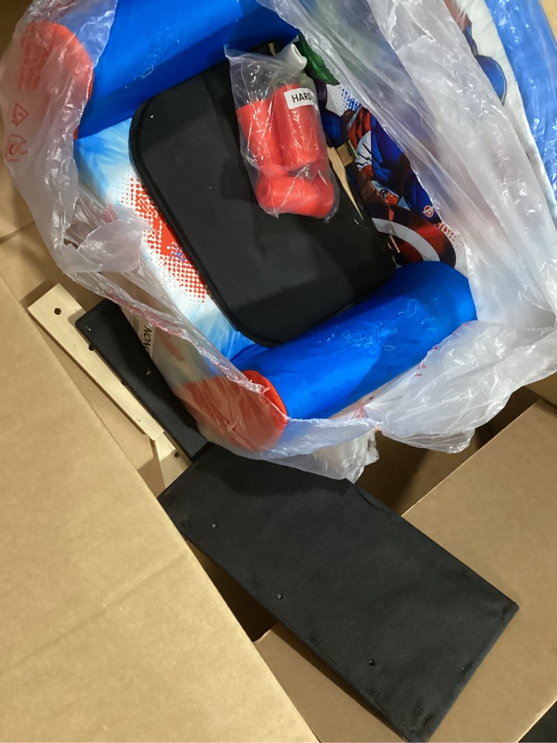 Condition photo showing As Is for (Similar) Delta Children Figural Upholstered Chair, Marvel Spider-Man (Blue, Red)