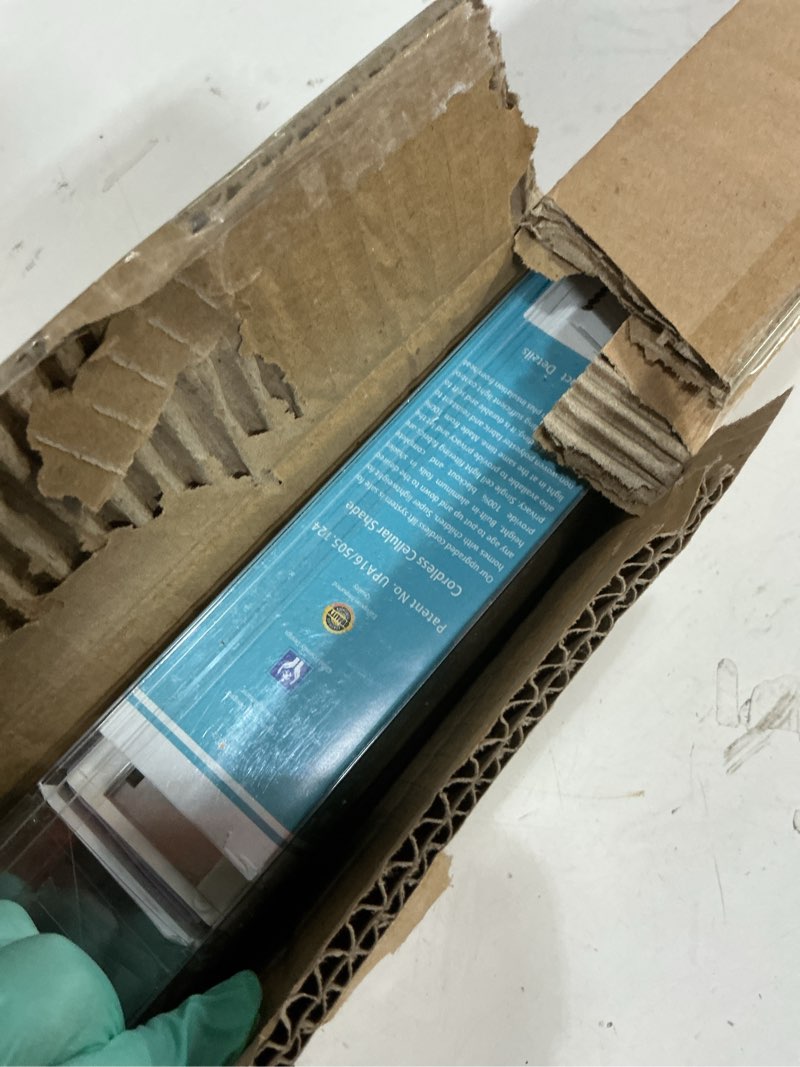 Condition photo showing Good Condition for myshade blackout cordless cellular shades honeycomb shade for indoor windows room darkening blinds for home office pull down window shades easy to install 31 inch wide, h64 pleated shade white white 31"w x 64"h