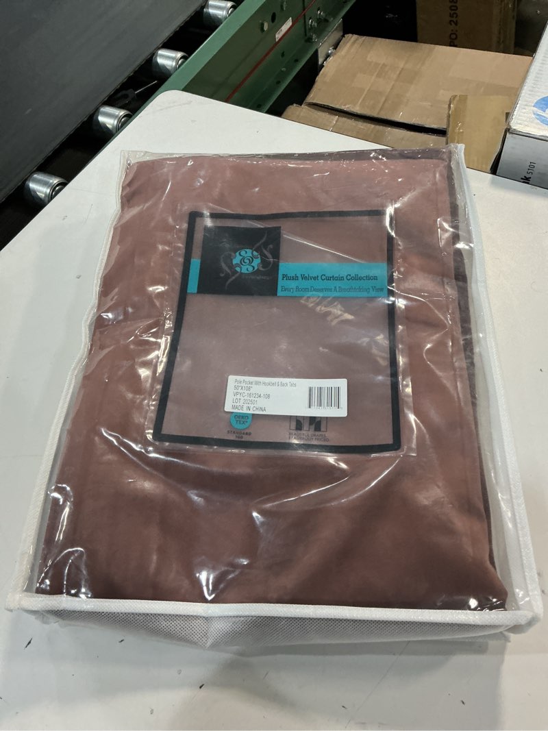 Condition photo showing Good Condition for HPD Half Price Drapes VPYC-161234-108 Plush Velvet Curtain (1 Panel), 50 X 108, Wild Rose Wild Rose 50"W x 108"L (Pack of 1)