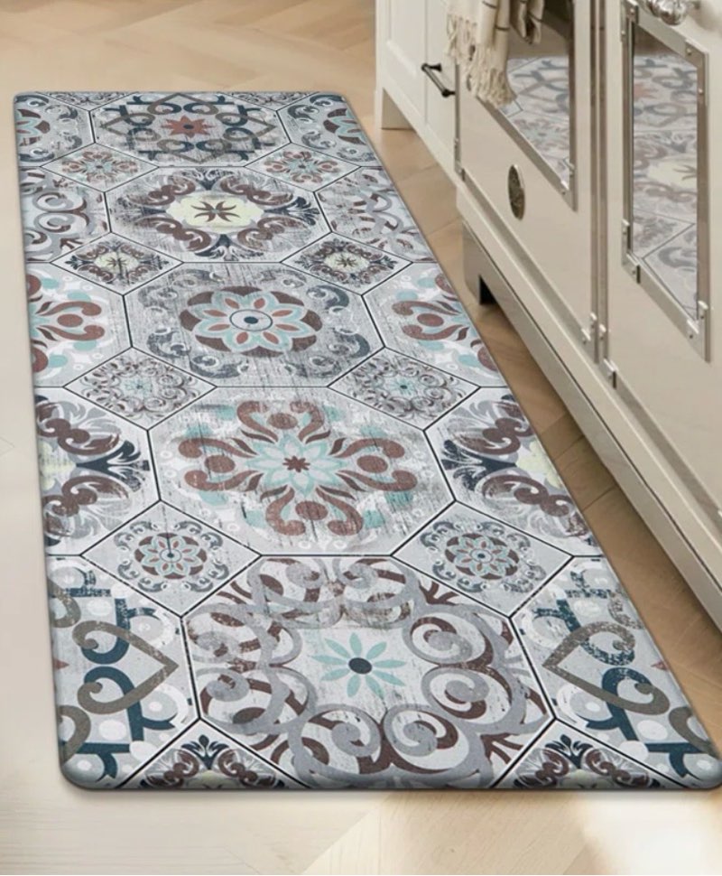 alishia anti-fatigue non-skid memory foam waterproof kitchen mat 