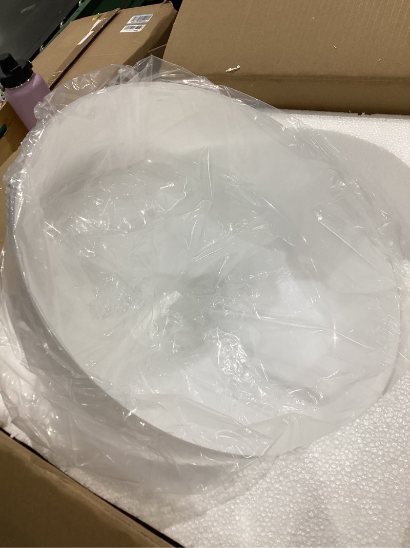 Condition photo showing Good Condition for nordic minimalist pendant light- kitchen pendant lighting over island, milk glass pendant light for bedroom, hallway, living room and dining room (16" d x 12.2" h) 16" d x 12.2" h black b