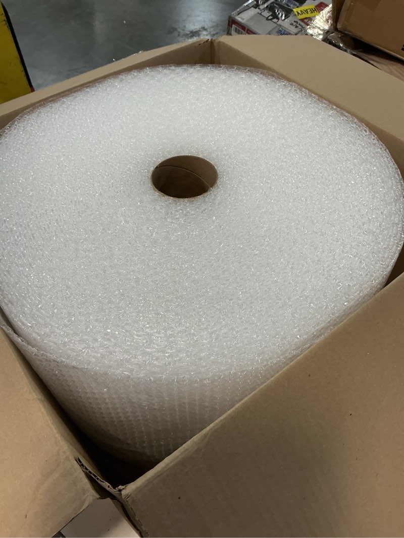Condition photo showing Good Condition for Amazon Basics Bubble Wrap for Moving, Packing, Shipping and Storage, Perforated Protective Cushioning for Fragile Items, 12-inch x 175-ft Long Roll, Small 3/16", Clear Clear 12 inch x 175 ft