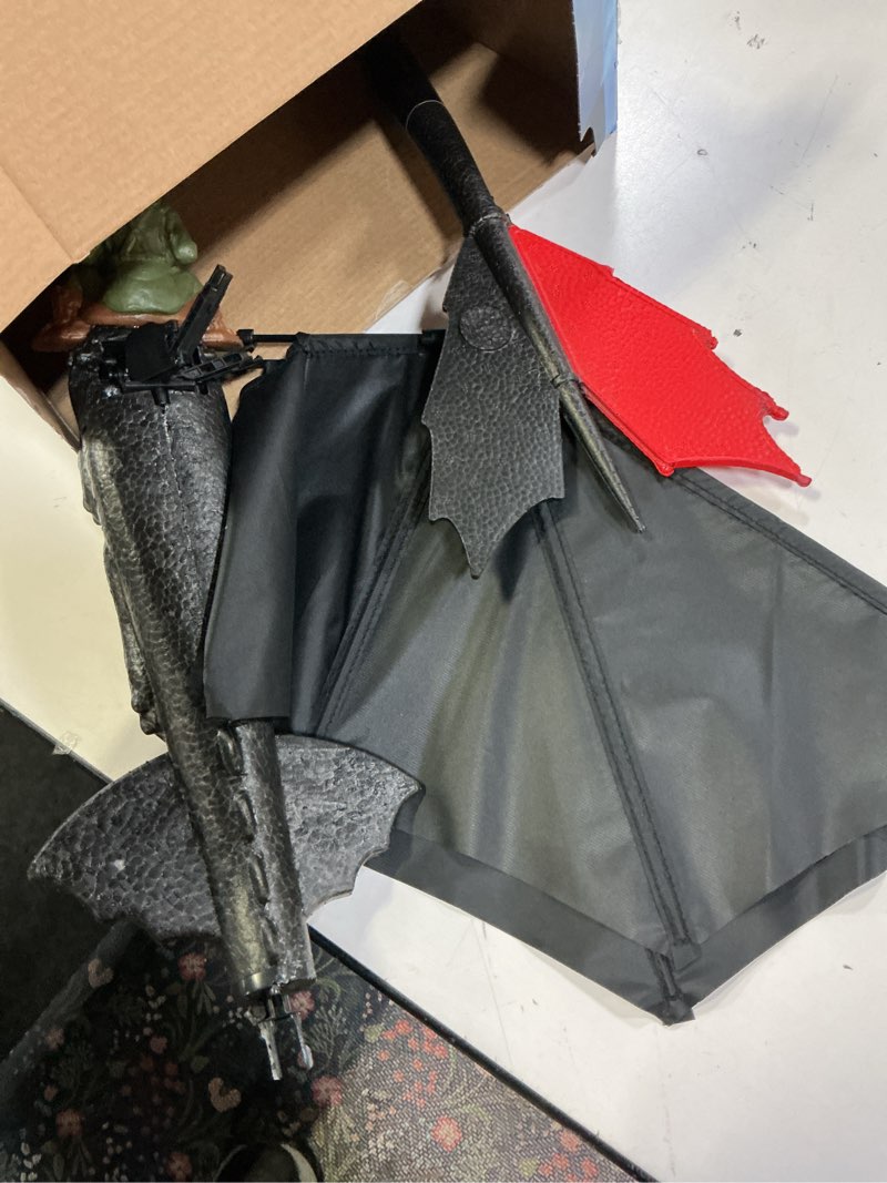 Condition photo showing As Is for dreamworks dragons, how to train your dragon, real flying rc toothless with flapping wings and adjustable tail, dragon toys for kids ages 4 & up