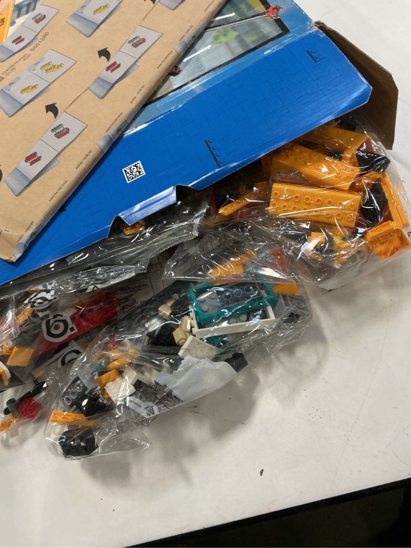 Condition photo showing Good Condition for LEGO City Yellow Mobile Construction Crane Toy Set for Boys and Girls, Long Extendable Boom and 4 Worker Minifigures Included for Imaginative Role Play, Construction Toy Birthday Gift for Kids, 60409