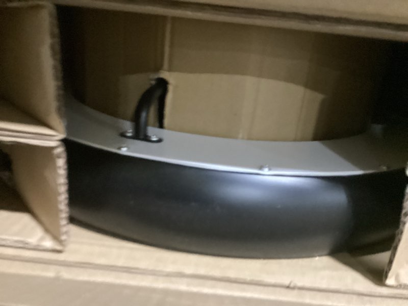 Condition photo showing As Is for Ceiling Fans with Lights and Remote, 20" Modern Low Profile Ceiling Fan with Light, 2700K-7000K Stepless Dimming Fandelier Flush Mount Led Fan Light and 6 Wind Speeds for Bedroom(Black) Matte Black