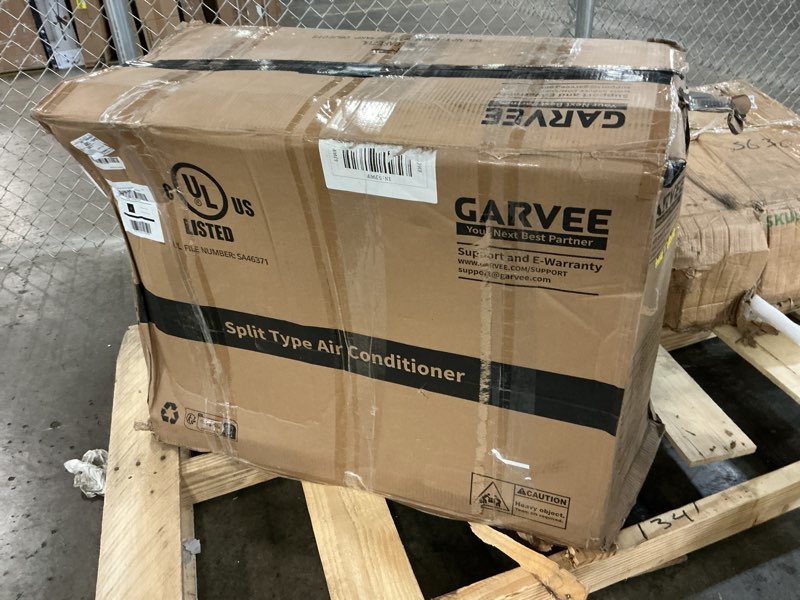 Condition photo showing As Is for (incomplete)garvee 17000 btu mini split ac/heating system, 230v wifi enabled energy efficient mini split unit,wall-mounted split air conditioner,cools up to 1250 sq.ft, heat pump & installation kits 17000 btu-230v-17 seer-wifi