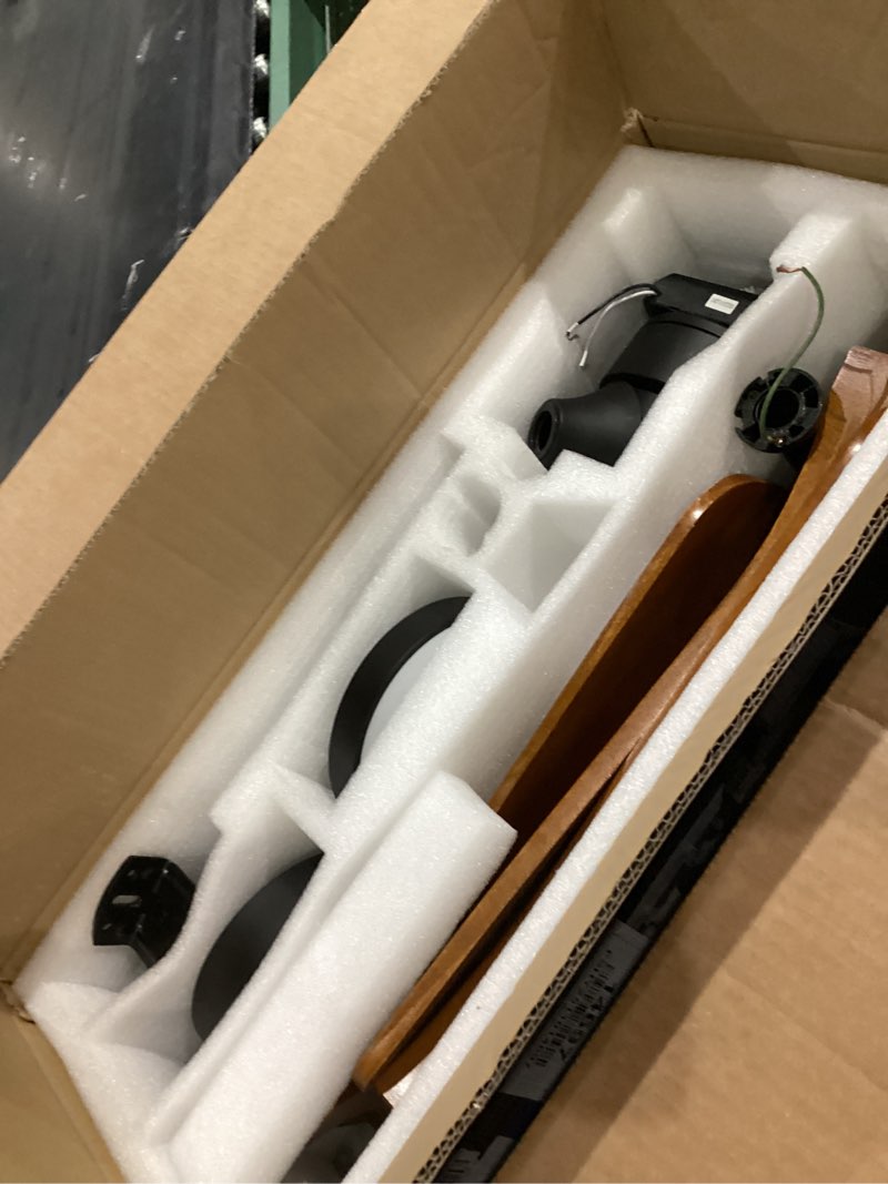 Condition photo showing Good Condition for Ceiling Fans with Lights and Remote, 52 Inch Outdoor Ceiling Fan for Patios with Light 3 Downrods, 3 Blades Modern Ceiling Fan Noiseless Reversible DC Motor, Wood Fan for Farmhouse Walnut Wood 52 Inch