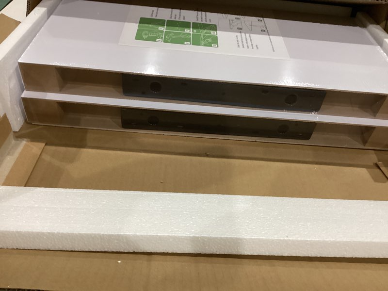 Condition photo showing New/Like New for floating shelves 24 x 12 x 2 inches set of 2,large wide panel hanging wall shelf for kitchen room,study room,bedroom,barthroom 24 inch white x2