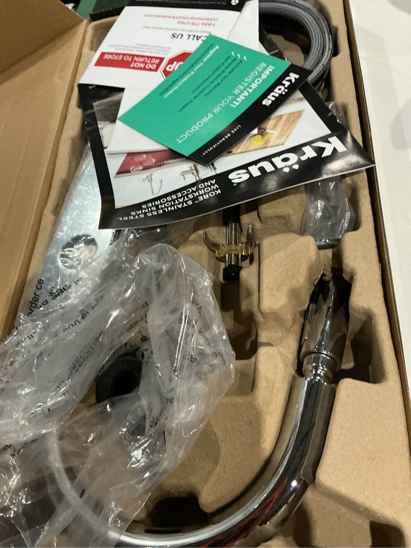 Condition photo showing Good Condition for kraus kpf-2620ch oletto single lever pull down kitchen faucet, 16 inch, chrome