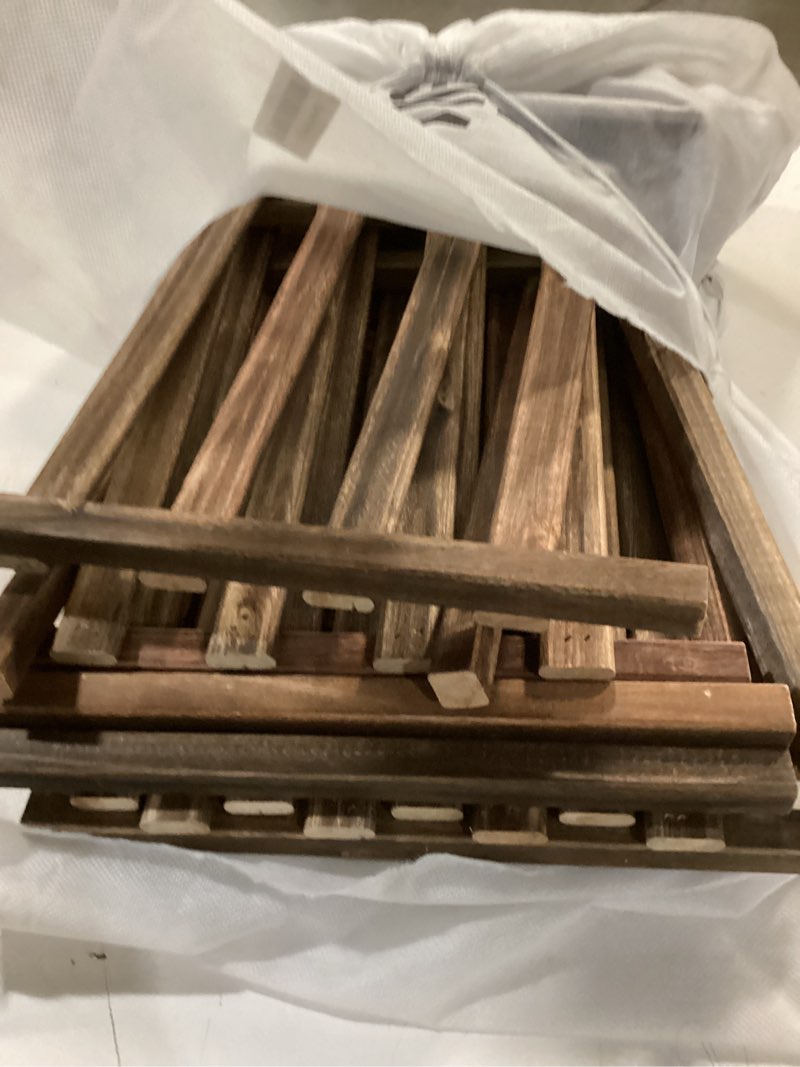 Condition photo showing As Is for Bamworld Plant Stand with Grow Light Plant Shelf for Mutiple Pots Large Plant Holder for Living Room Patio Boho Home Decor for Gardening Warm Light Brown,Warm Light Cabinet with grow lights,10 Pots