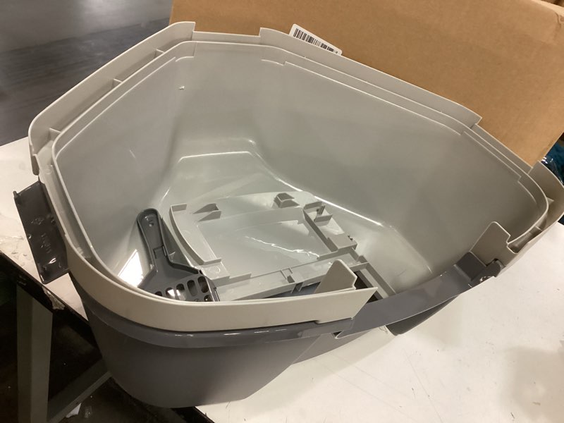 Condition photo showing Good Condition for IRIS USA Corner Cat Litter Box Enclosure with Scoop, Small Cat Litter Box with Lid, Corner Litter Box Enclosure for Kittens to Medium Sized Cats, Odor Defensive Hooded Litter Tray, Dark Gray Corner Enclosed