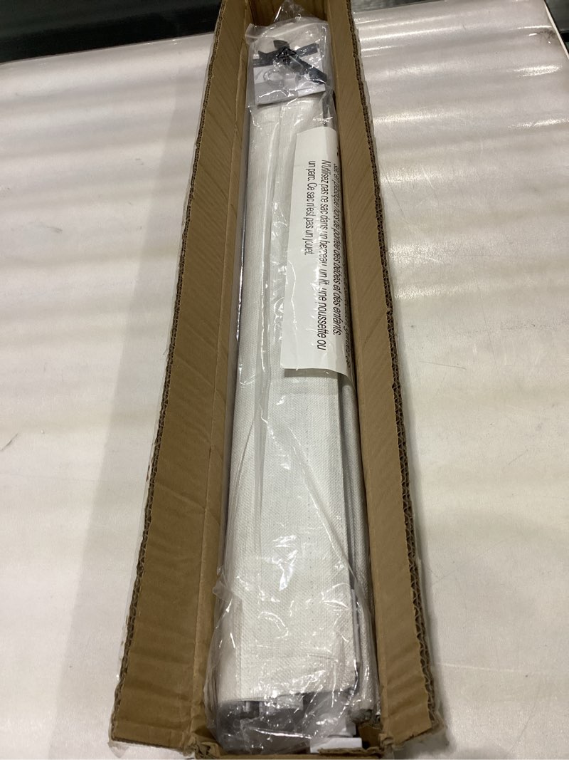 Condition photo showing New/Like New for LazBlinds No Tools No Drill TDBU Cordless Roman Shades for Window, Thermal Insulated UV Blocking, 100% Blackout Fabric Blinds for Bedroom & Living Room, 29" W x 64" H, Blackout - White Blackout - White 29"W x 64"H