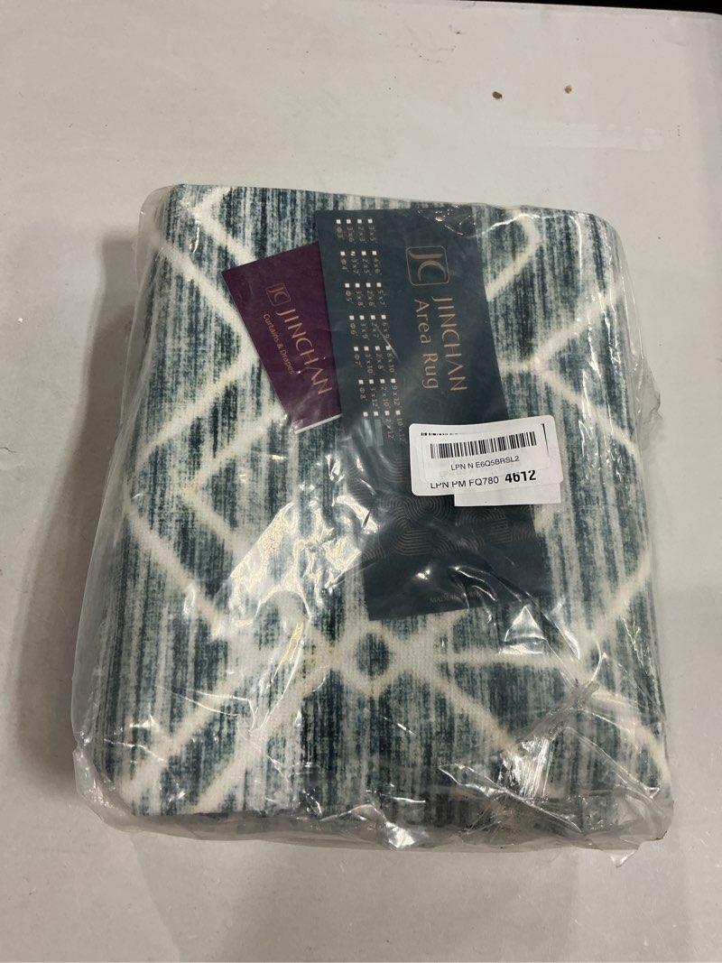 Condition photo showing New/Like New for jinchan moroccan runner rug 3x7 - kitchen machine washable runner rug modern geometric low-pile ligh