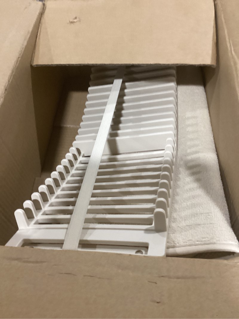 Condition photo showing Good Condition for Umbra Udry Dish Rack and Microfiber Drying Mat – Space-Saving Design Folds Up for Easy Storage, Basic Rack, Linen Basic Rack Linen