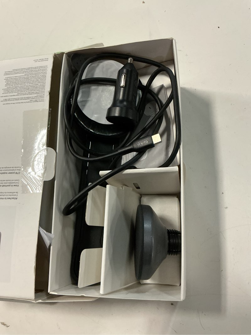 Condition photo showing As Is for belkin wireless car charger, magsafe phone holder & car dash mount w/ 1m usb c cable, qi2 magsafe compatible fast charging iphone charger for iphone 17, galaxy s25, pixel 10, road travelers, black