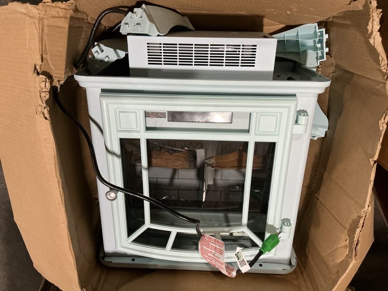 Condition photo showing As Is for duraflame Infrared Quartz Electric Stove Heater - DFI-591-11 - Sky Blue