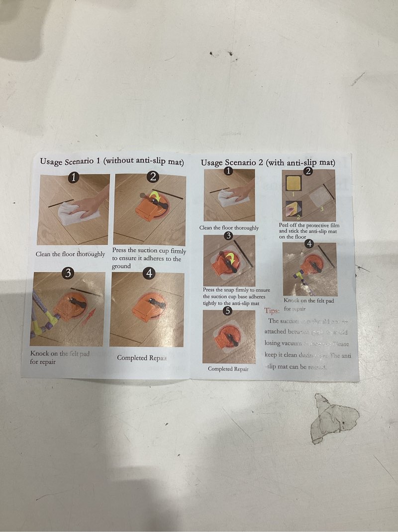 Condition photo showing Good Condition for Suction cup for wooden floor