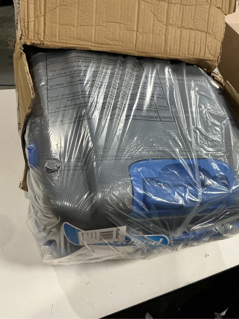 Condition photo showing New/Like New for rockland melbourne hardside 2 piece expandable spinner wheel luggage set, (20"/28"), grey grey 2 piece (20"/28")