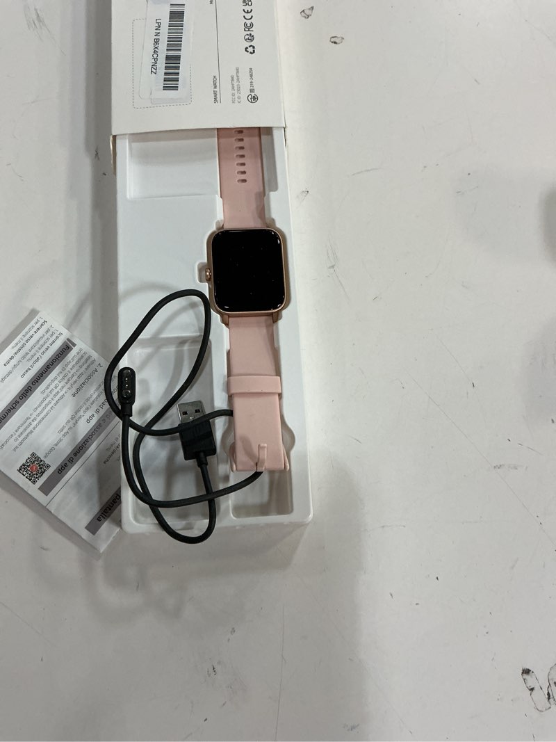 Condition photo showing Good Condition for smart watches for women (make/answer calls), alexa built-in smart watch for android/iphones with receive messages/emails/reminders, 1.85" hd fitness tracker watch with heart rate/sleep/spo2 monitor pink