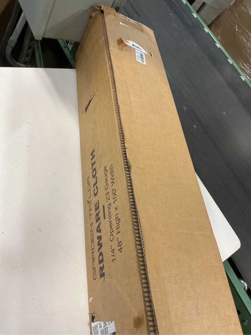 Condition photo showing New/Like New for hardware cloth 1/4 inch 48 x 100 ft wire fencing: galvanized welded garden fence roll square mesh 23 gauge chicken rabbit snake cage heavy duty welding fencing 1/4inch 48''x100'