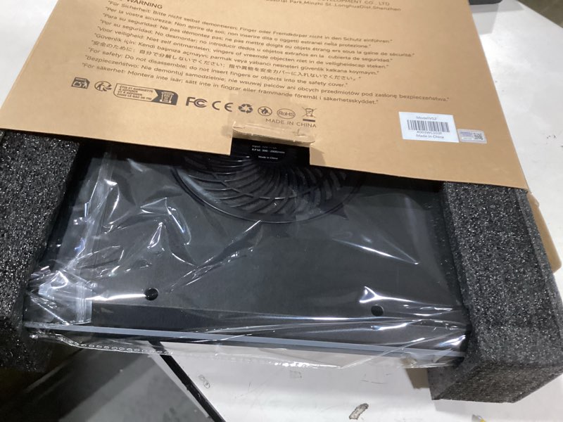 Condition photo showing Good Condition for llano V12 Gaming Laptop Cooling Pad, RGB Laptop Cooler, Laptop Cooling Fan Stand with 5.5 Inch Powerful Turbofan, for 15.6-19in Laptop, Adjustable Speed, Dustproof, 3-Port USB Hub, Black (RGB) V12 Black (Hub+RGB)