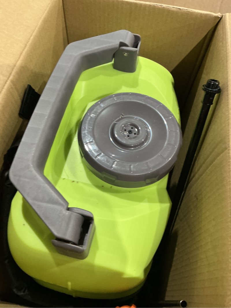 Condition photo showing As Is for vaxmay battery powered backpack sprayer 3.2 gallon, 100 psi electric garden sprayer compatible with dewalt 20v battery, weed yard sprayer with 2 wands, 5 nozzles, 2.0 ah battery & charger included