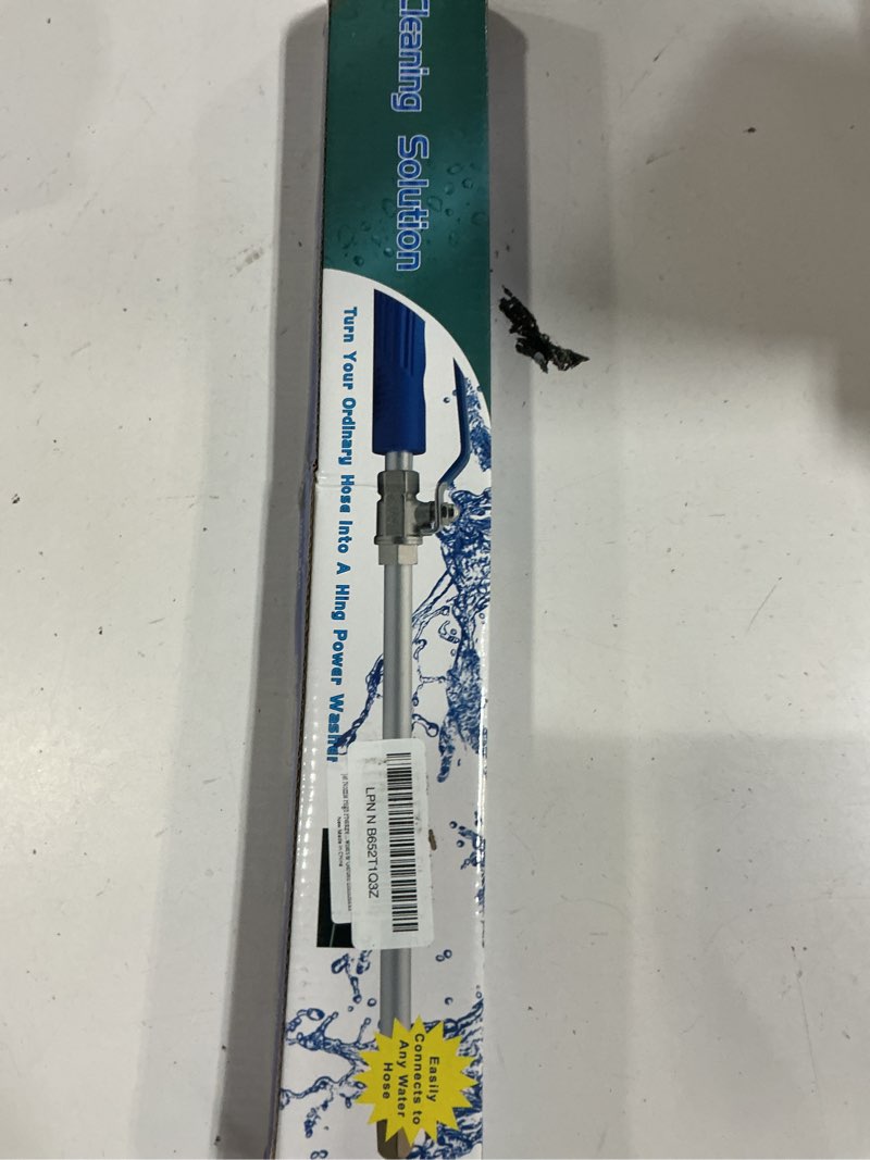 Condition photo showing New/Like New for jet nozzle high pressure hose nozzle, 7-1 high pressure power washer wand, versatile cleaning tool for gutter, patio, car wash,gardening, built to last for homeowners & garden enthusiasts