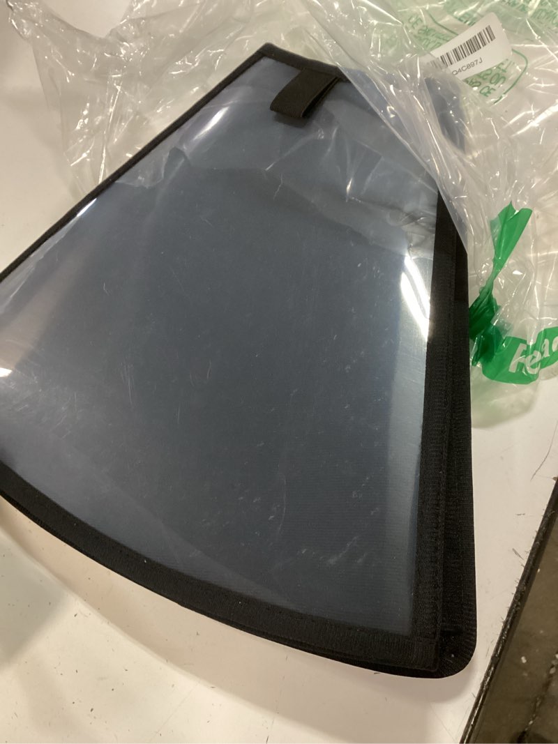 Condition photo showing Good Condition for soft dog cone for small medium large pets after surgery, comfy cone for dogs, cones for dogs to stop licking, pet elizabethan collar alternative to prevent licking wounds (grey, l) grey l
