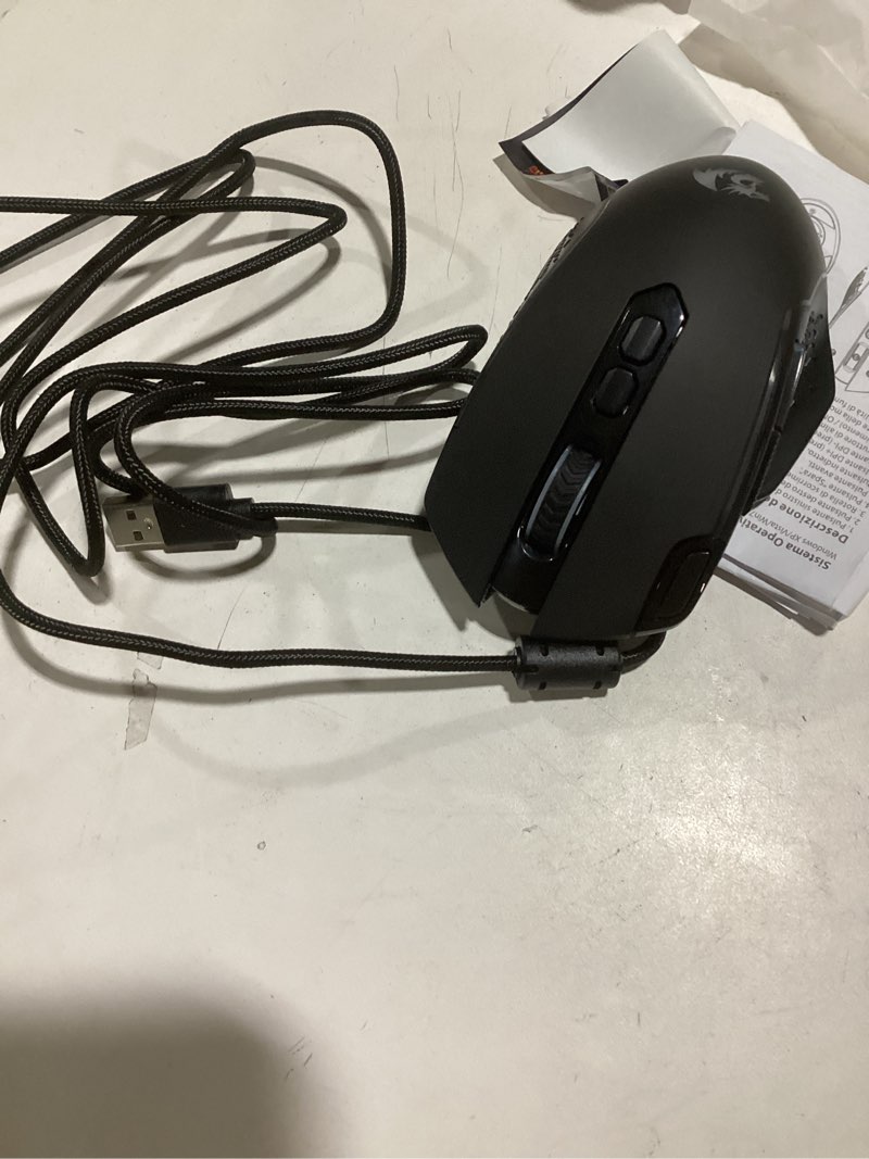 Condition photo showing Good Condition for redragon m810 pro wireless gaming mouse, 10000 dpi wired/wireless gamer mouse w/rapid fire key, 8 macro buttons, 45-hour reliable power capacity and rgb backlit for pc/mac/laptop black m810 pro